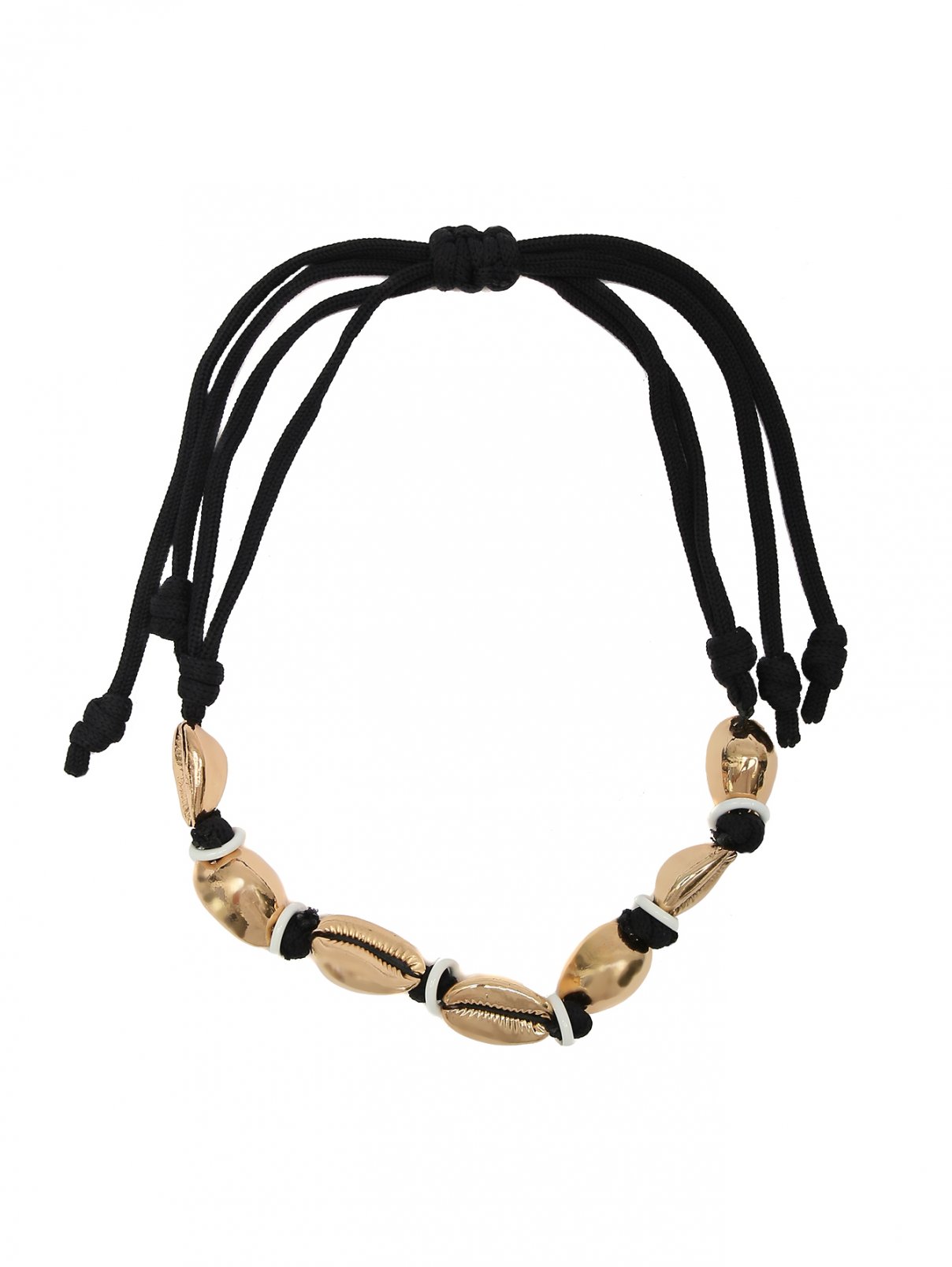 Ожерелье в виде бусин на шнуре Sportmax  –  Общий вид  – Цвет:  Черный
