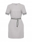 Платье с контрастной отделкой и поясом Tommy Hilfiger  –  Общий вид