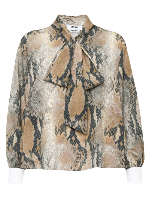 Блуза свободного кроя с узором  MSGM - Общий вид