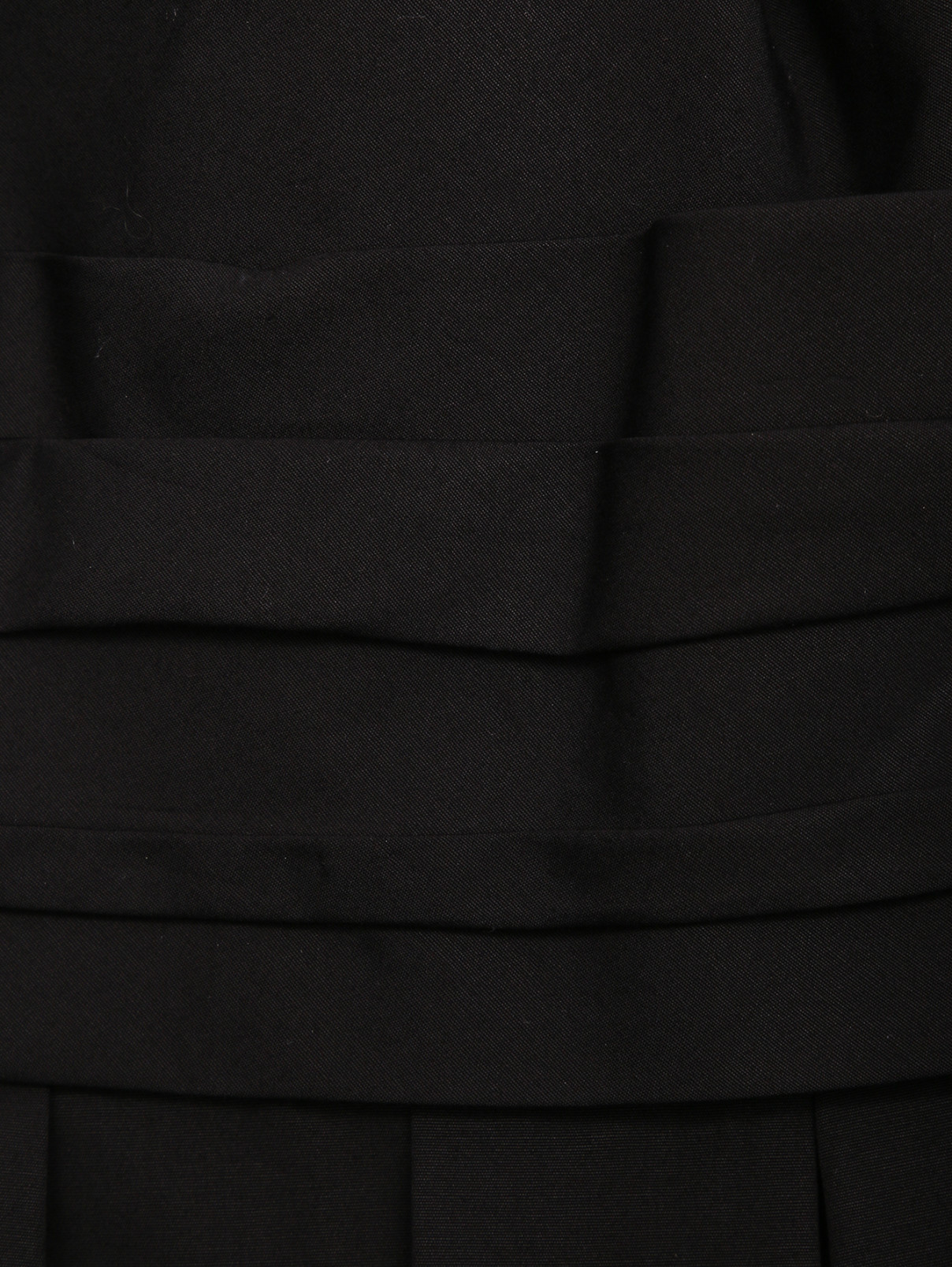 Платье-миди из хлопка Carolina Herrera  –  Деталь1  – Цвет:  Черный