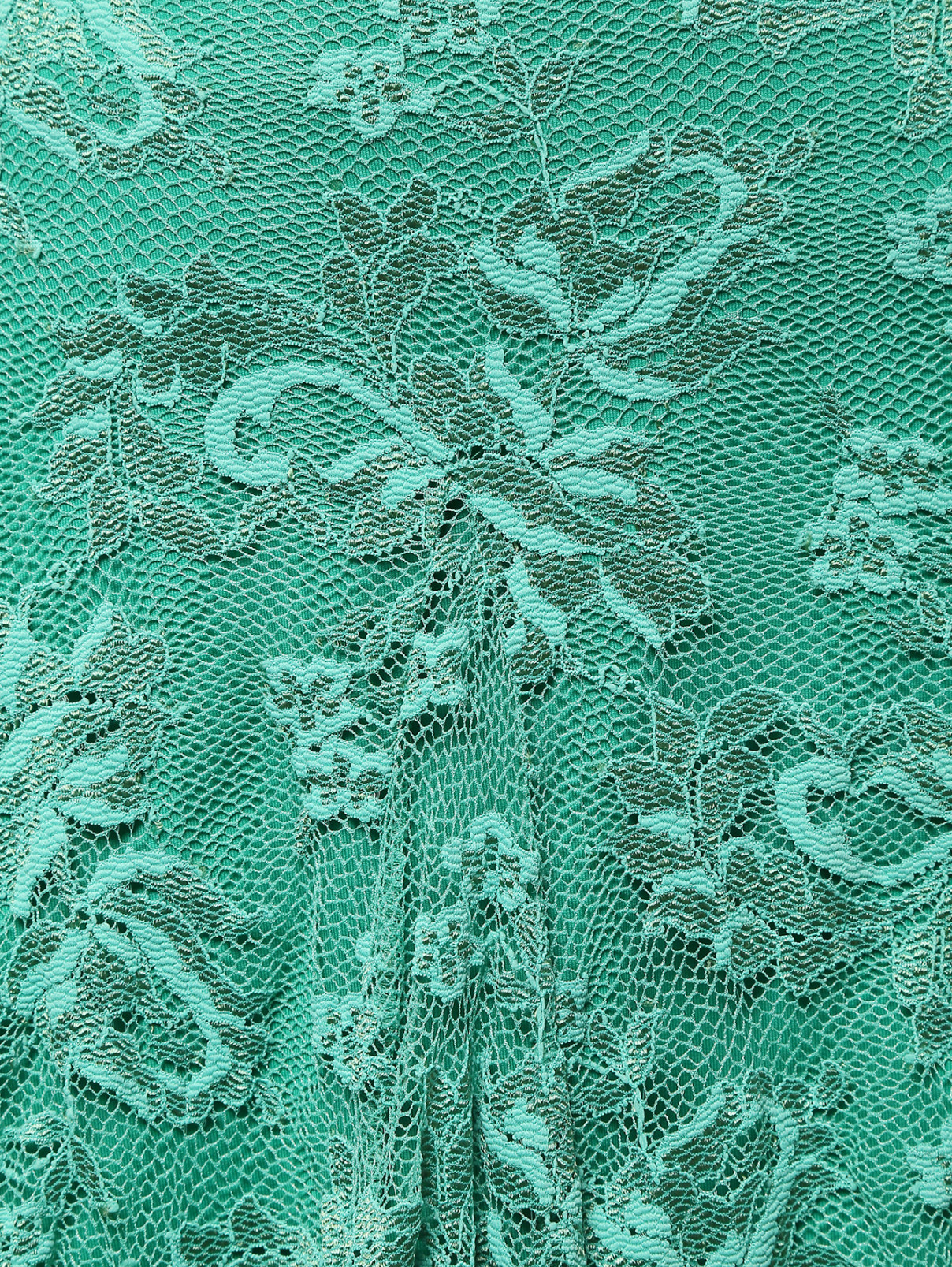 Кружевная юбка-макси Olvi's  –  Деталь  – Цвет:  Зеленый