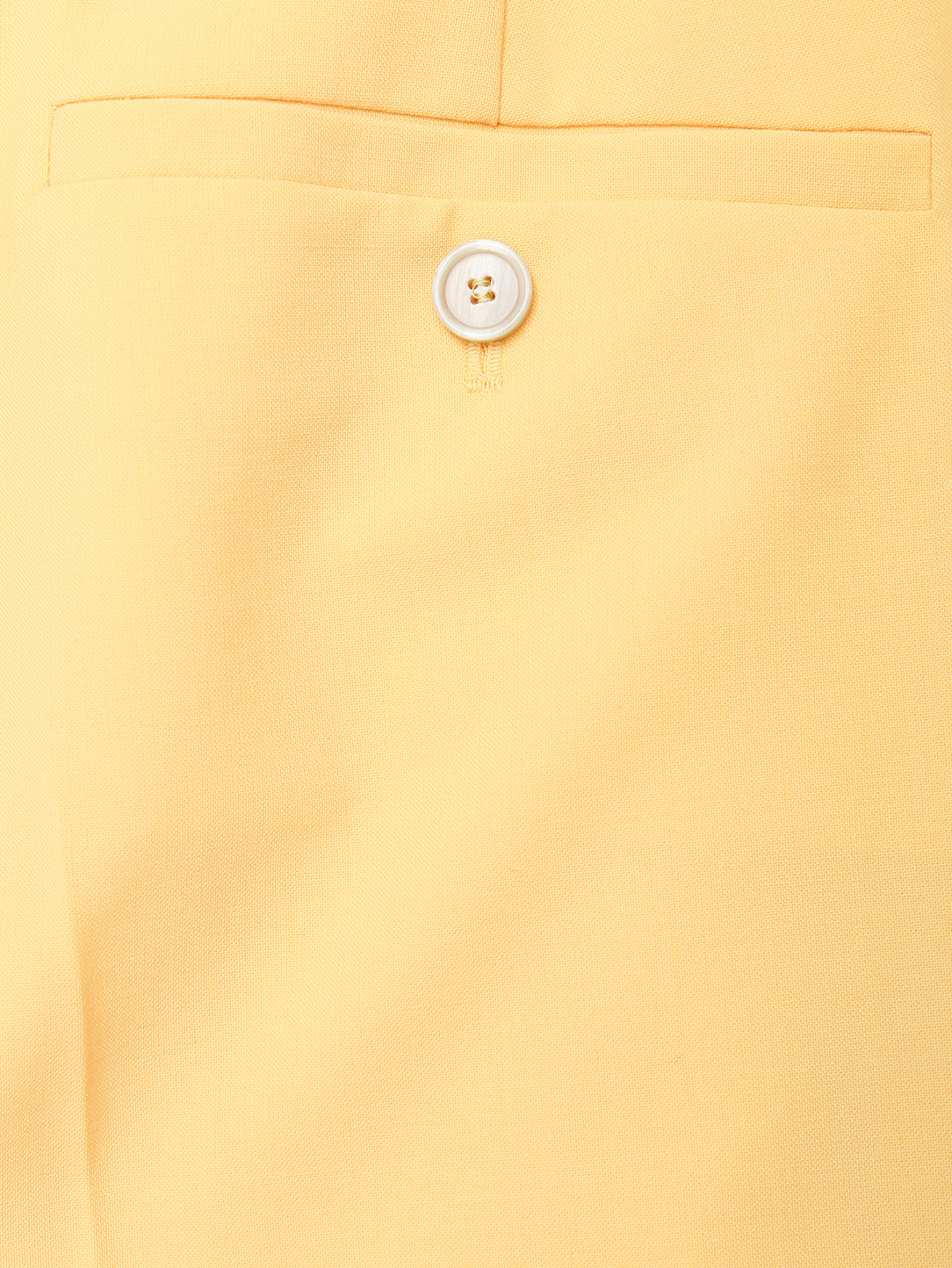 Укороченные брюки из смешанной шерсти с карманами Erika Cavallini  –  Деталь  – Цвет:  Желтый