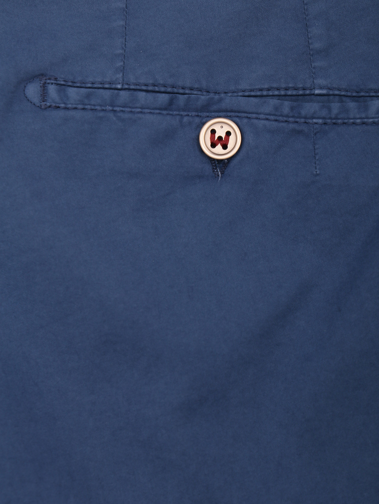 Брюки из смешанного хлопка с карманами Berwich  –  Деталь  – Цвет:  Синий