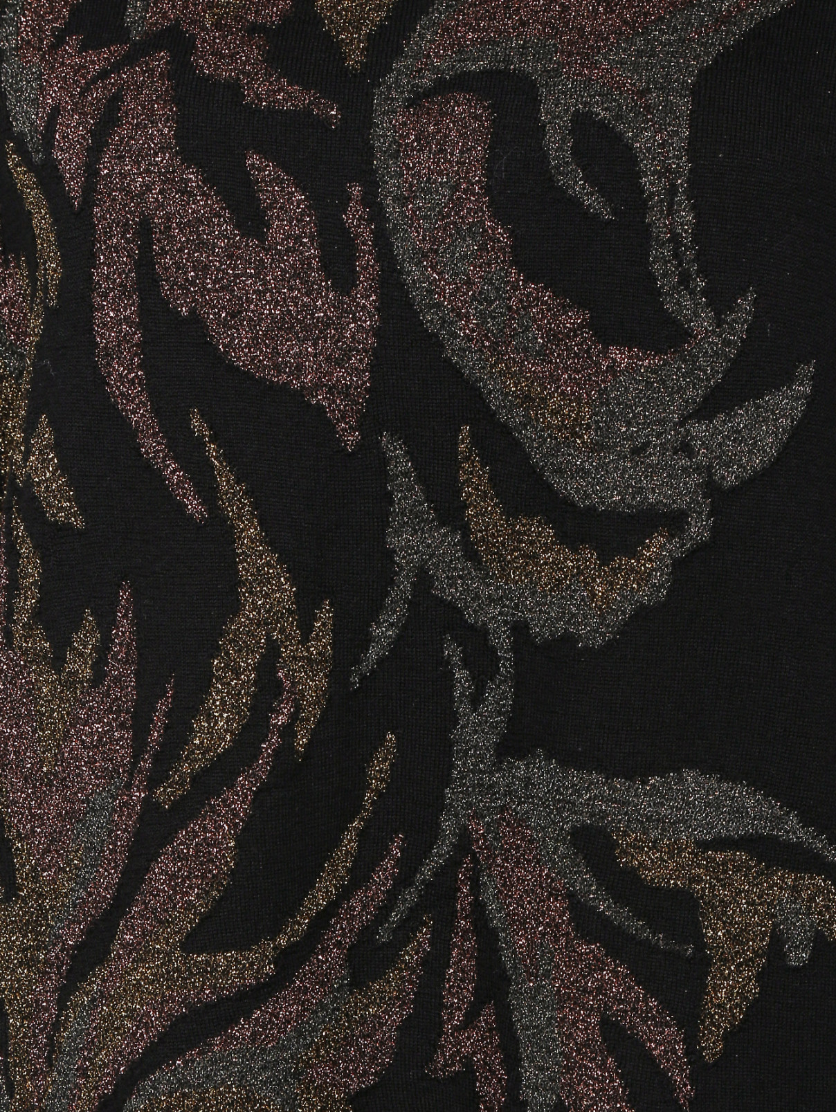 Джемпер из смешанной шерсти с узором Nude  –  Деталь1  – Цвет:  Черный