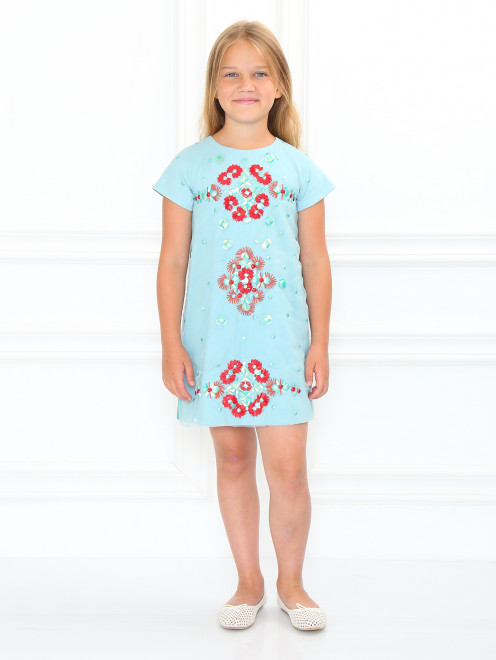 Платье прямого кроя расшитое пайетками MiMiSol - Модель Общий вид