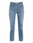 Укороченные джинсы из светлого денима Re/Done  –  Общий вид