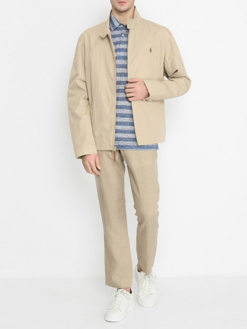 Куртка из смешанного хлопка с нашивкой Polo Ralph Lauren - МодельОбщийВид