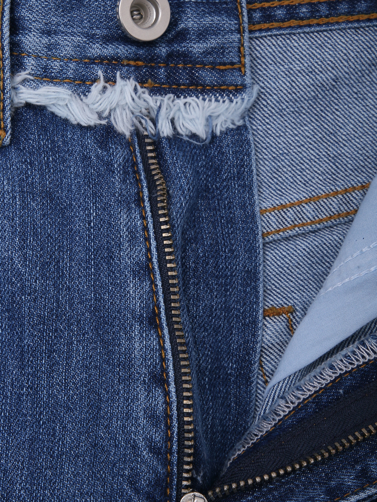 Широкие джинсы с разрезами Diesel – Деталь1 – Цвет: Синий