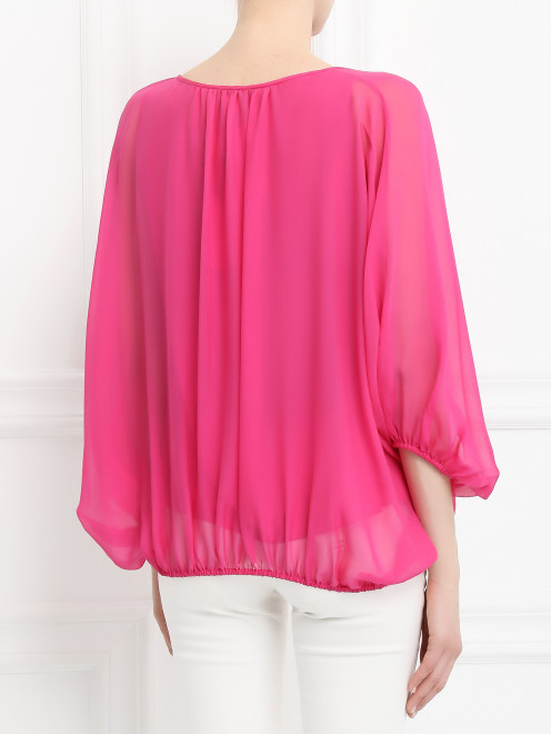 Блуза из шелка свободного кроя - Модель Верх-Низ1