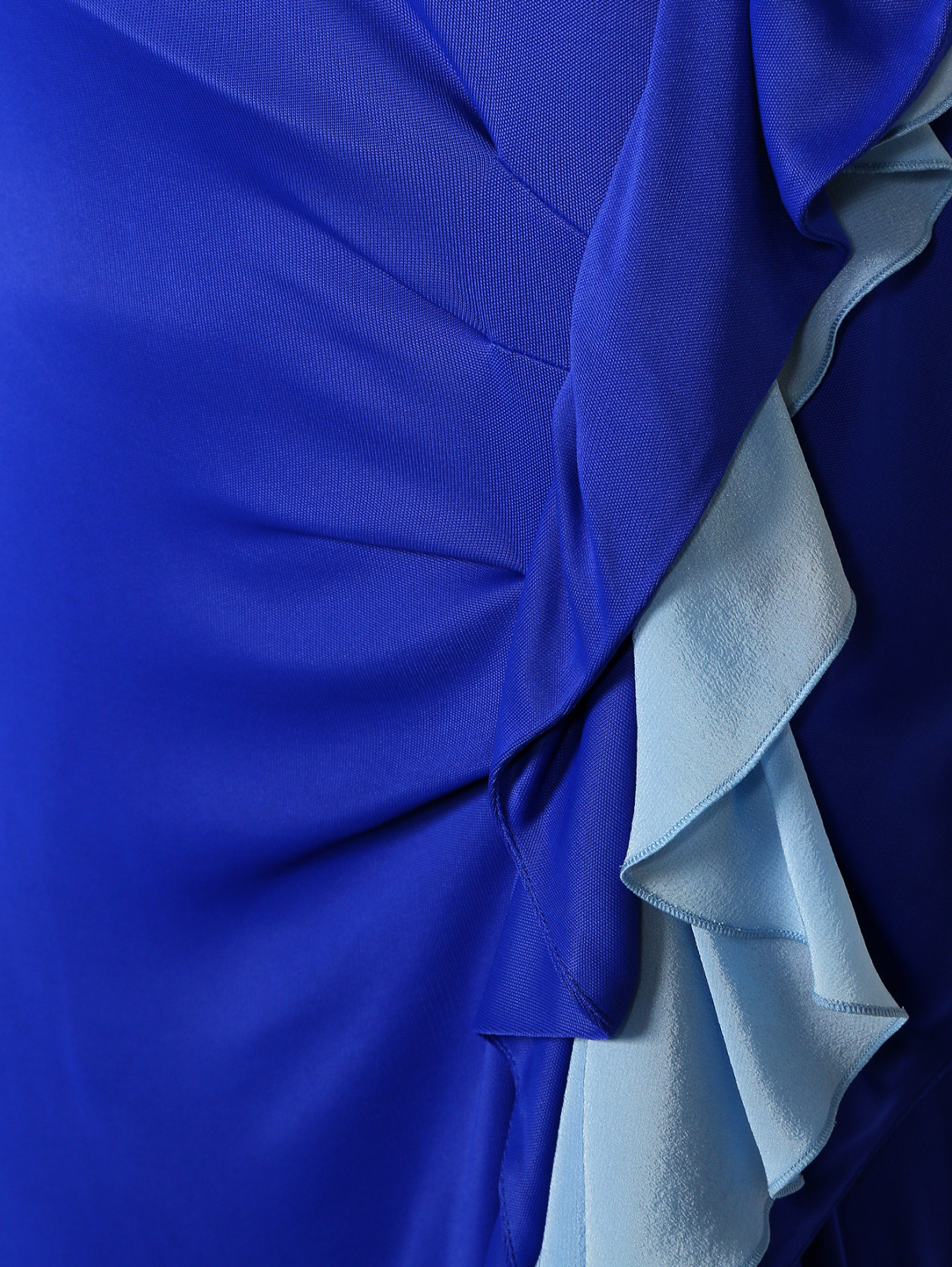 Платье-макси с драпировкой Emanuel Ungaro  –  Деталь1  – Цвет:  Синий