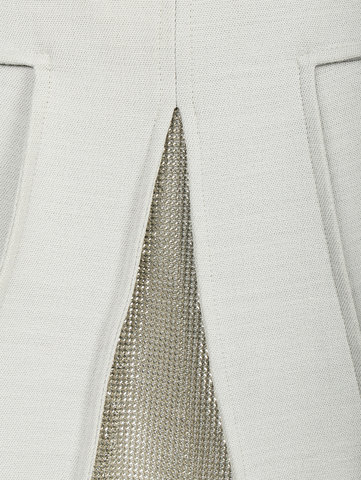 Юбка-мини с металлической вставкой Versace 1969  –  Деталь  – Цвет:  Серый
