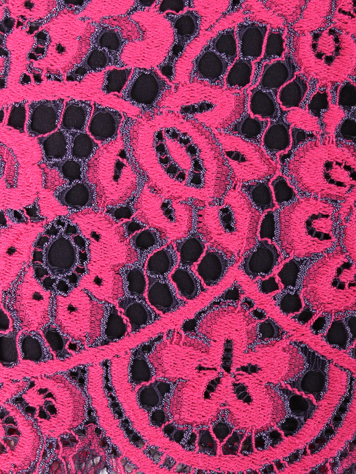 Топ из смесового хлопка с перфорацией Juicy Couture  –  Деталь1  – Цвет:  Розовый