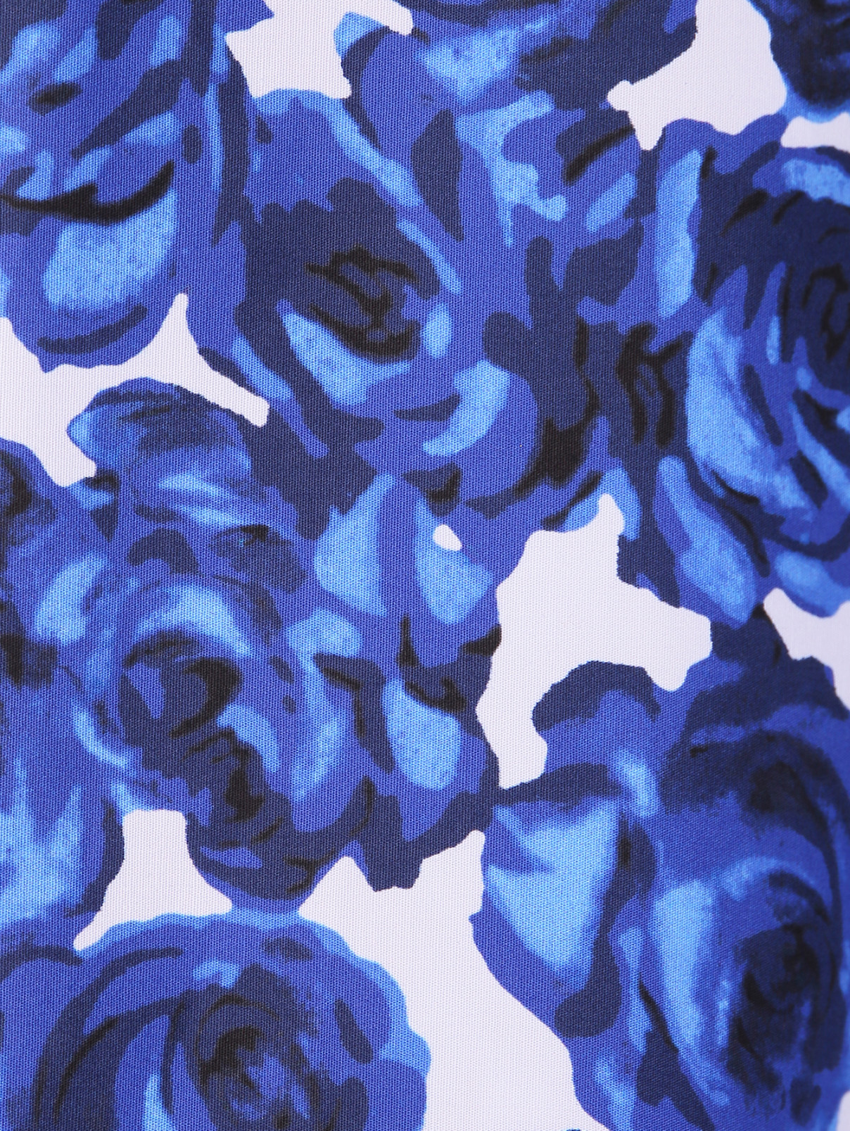 Юбка из хлопка с цветочным узором Carolina Herrera  –  Деталь1  – Цвет:  Синий