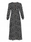 Платье из шелка с узором Ulyana Sergeenko  –  Общий вид
