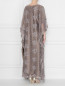 платье-макси  из сетки с вышивкой бисером Daniela de Souza  –  МодельВерхНиз1