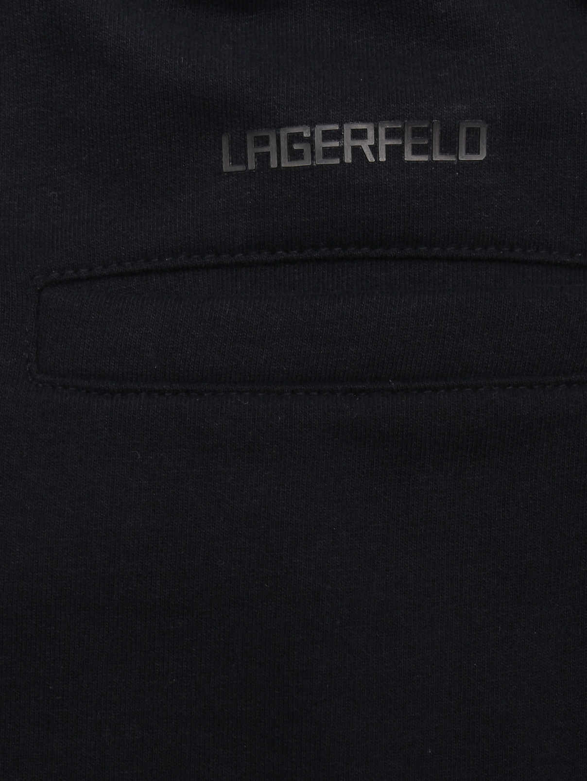 Брюки трикотажные из хлопка на резинке Lagerfeld  –  Деталь