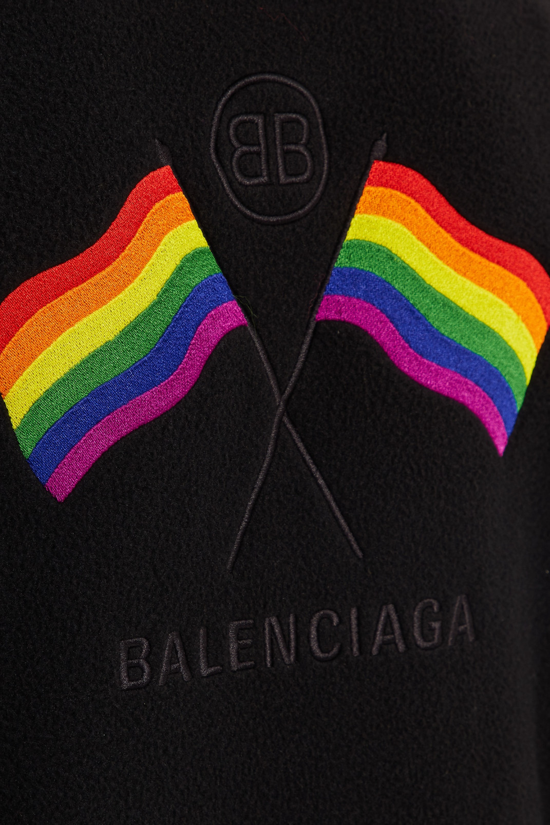Куртка на молнии с вышивкой Balenciaga  –  528562 Джемпер Модель Общий вид1  – Цвет:  Черный