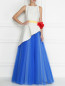 Платье-макси с  пышной юбкой из сетки Carolina Herrera  –  МодельОбщийВид