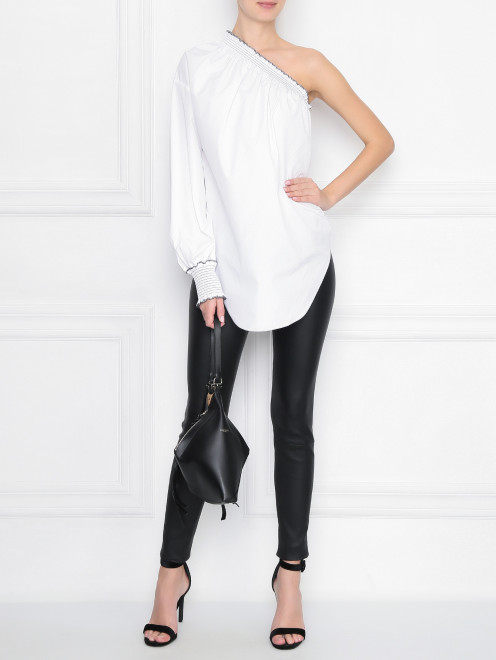 Блузка из хлопка с одним рукавом Nina Ricci - МодельОбщийВид
