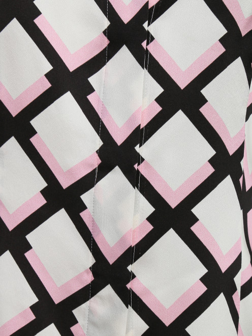 Блуза из шелка с геометричным узором - Деталь