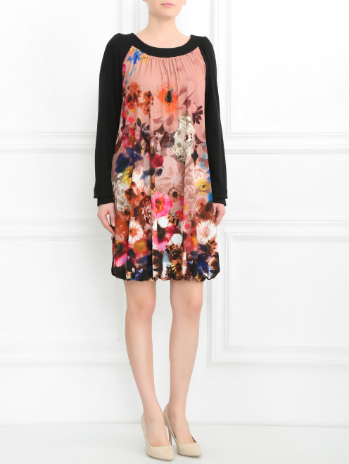 Платье-миди с цветочным узором Pietro Brunelli - Модель Общий вид
