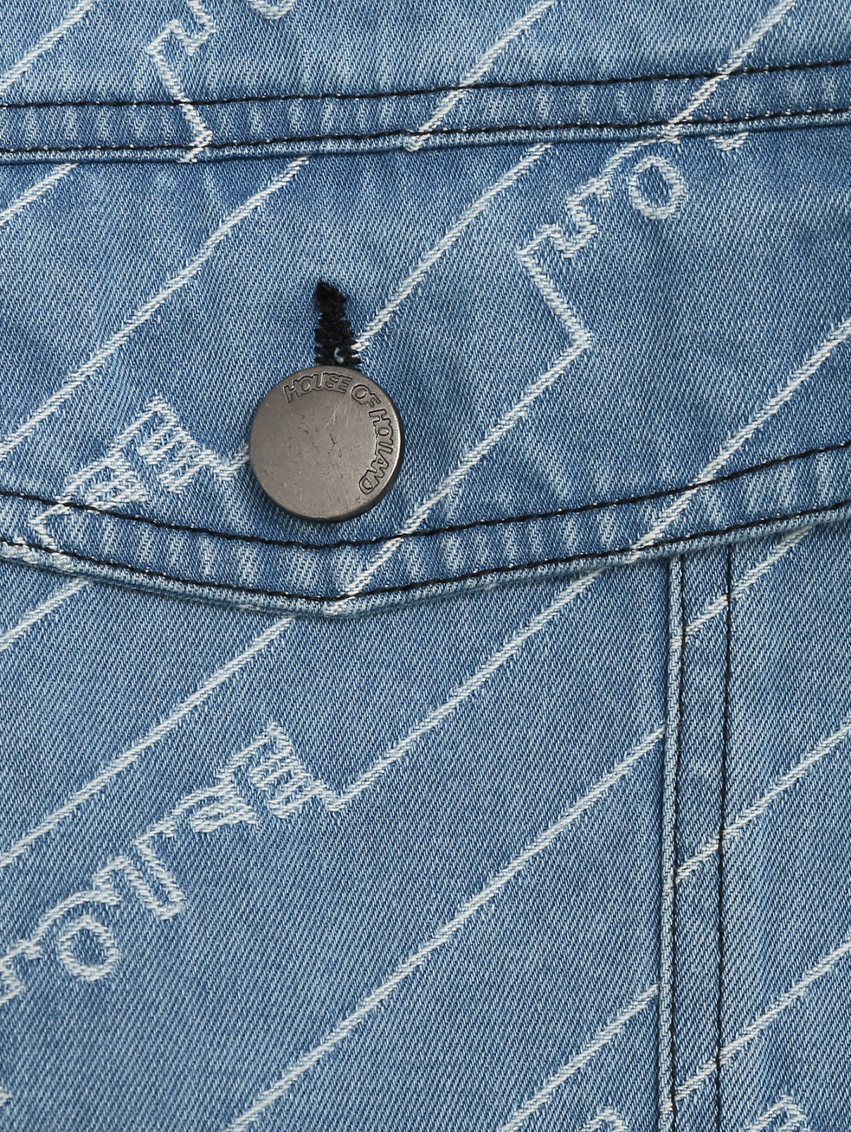 Куртка джинсовая с вышивкой House of Holland  –  Деталь  – Цвет:  Синий