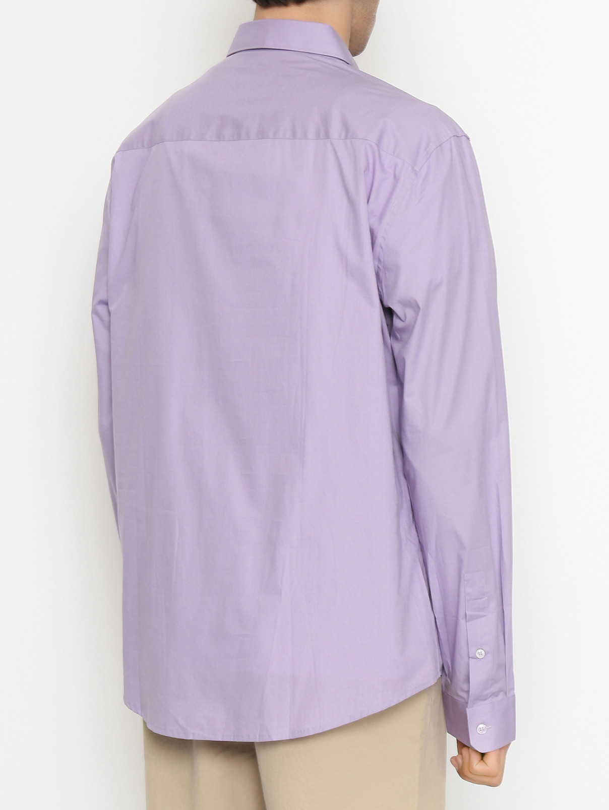 Рубашка из хлопка однотонная Versace Collection  –  МодельВерхНиз1