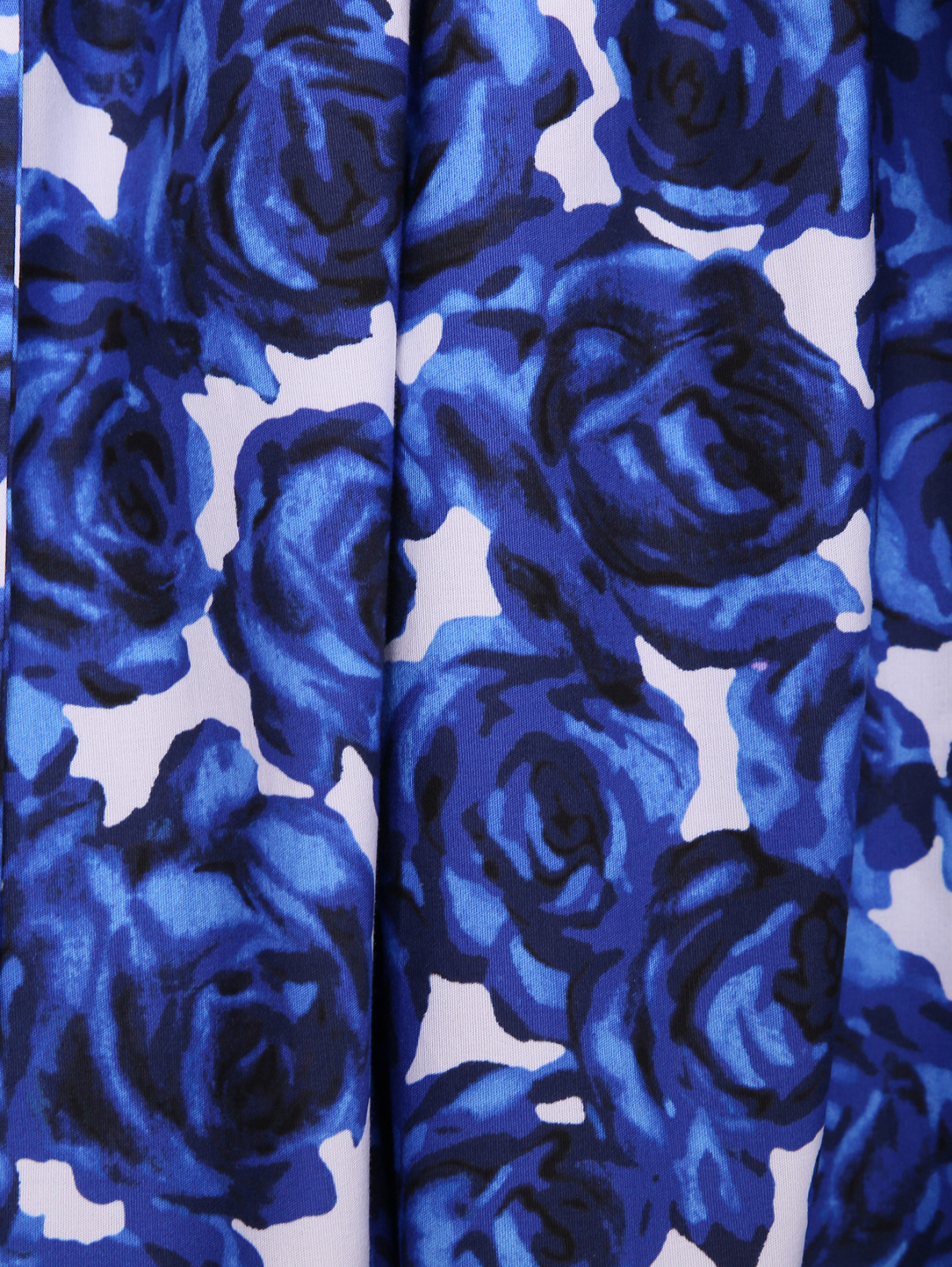 Юбка из хлопка с цветочным узором Carolina Herrera  –  Деталь  – Цвет:  Синий