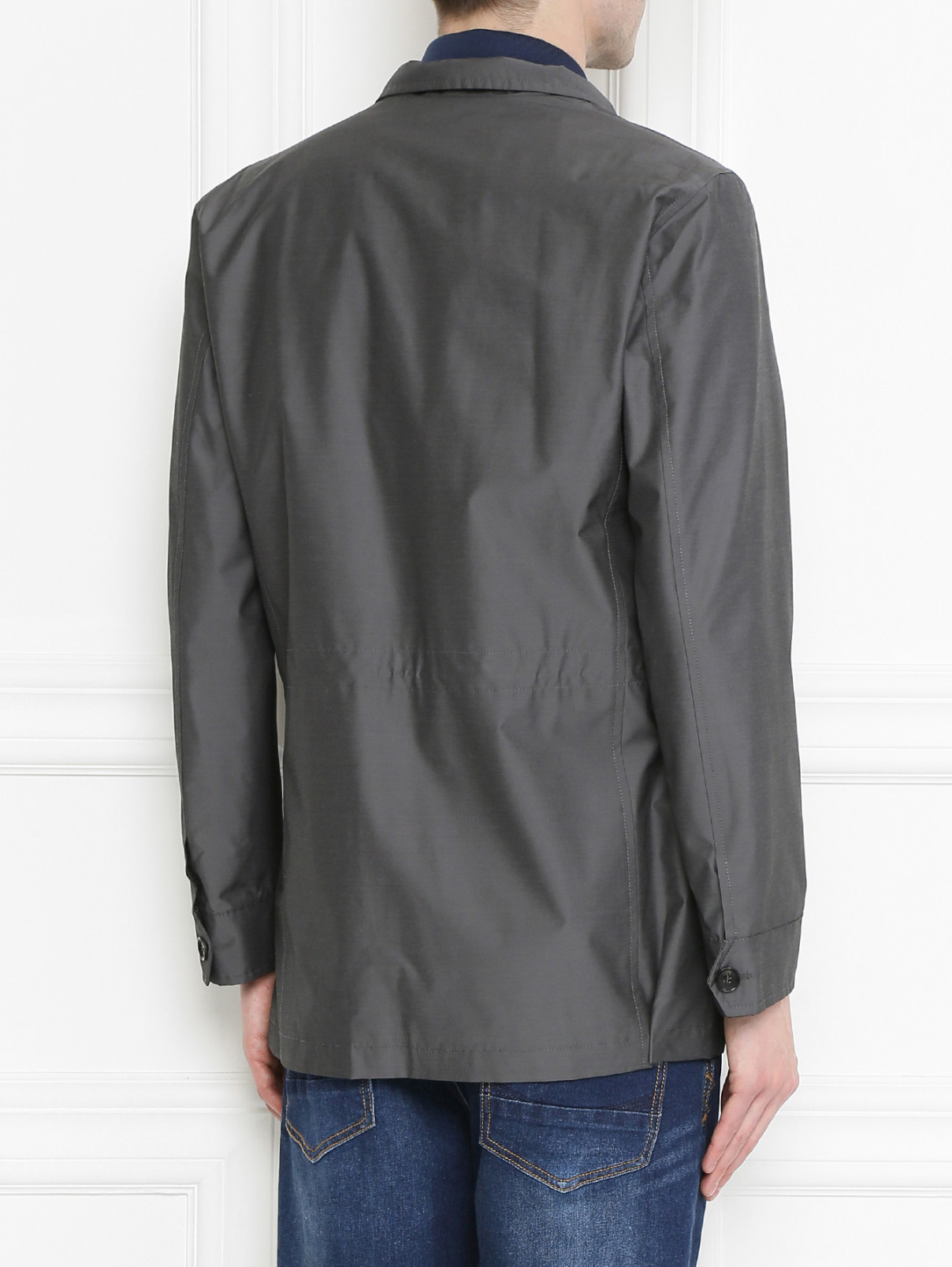 Куртка на молнии Isaia  –  МодельВерхНиз1  – Цвет:  Серый