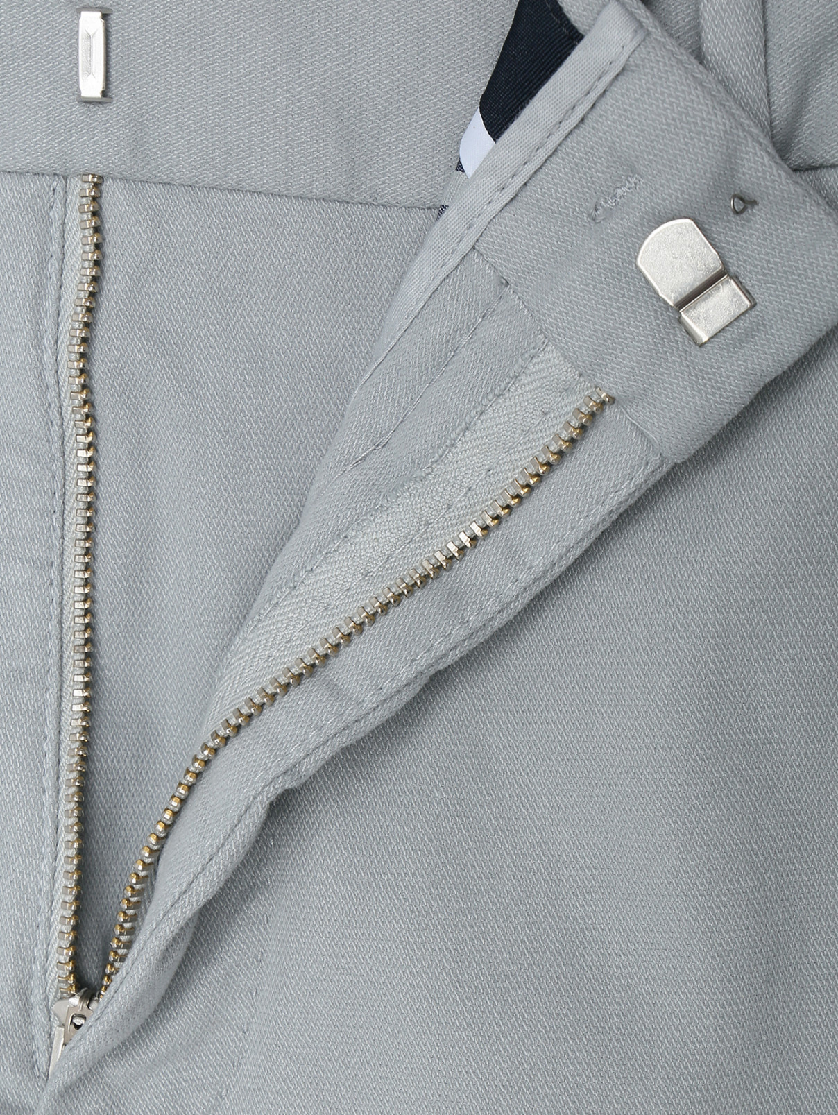 Брюки из шерсти и шелка с карманами PT Torino  –  Деталь  – Цвет:  Серый