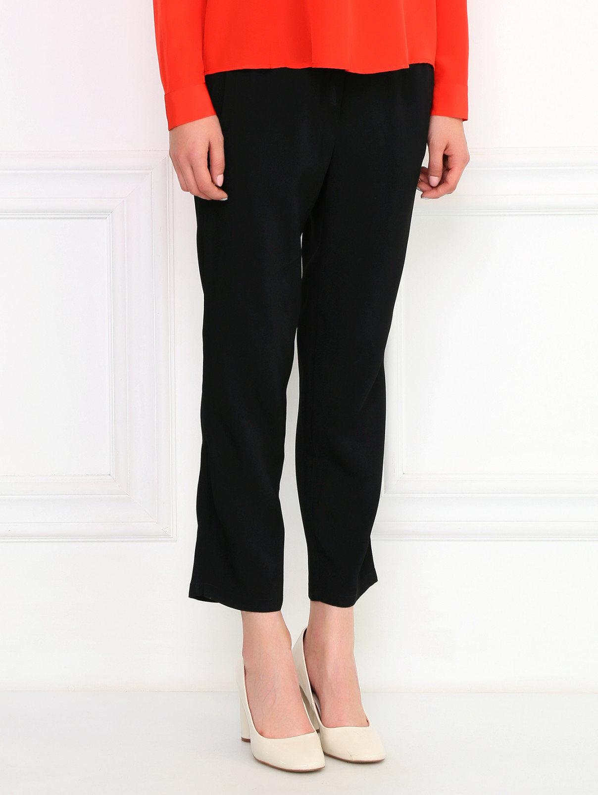Легкие брюки с боковыми карманами Nude  –  Модель Верх-Низ  – Цвет:  Черный