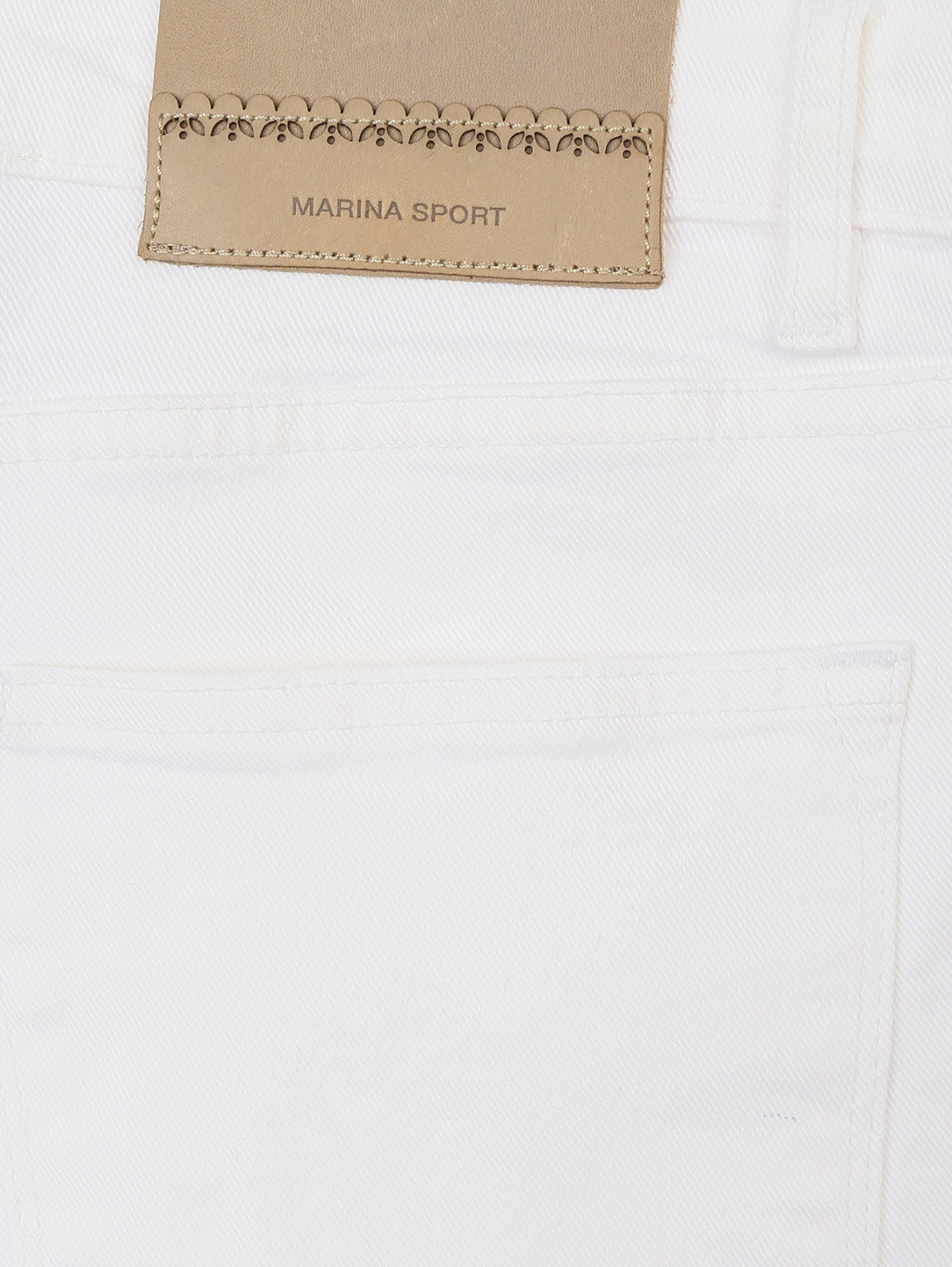Узкие джинсы с заниженной посадкой Marina Sport  –  Деталь1  – Цвет:  Белый