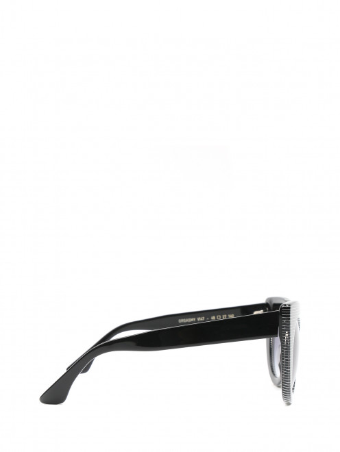 Cолнцезащитные очки в оправе из пластика с узором полоска - Обтравка2
