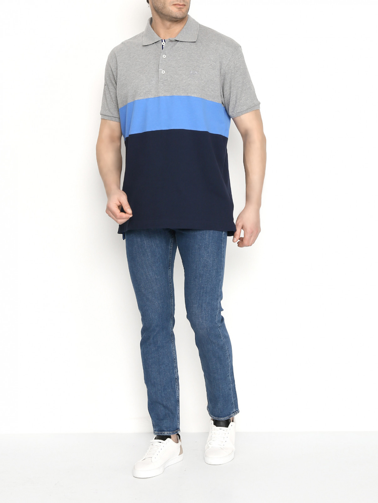 Джинсы зауженного кроя Calvin Klein Jeans  –  МодельОбщийВид  – Цвет:  Синий